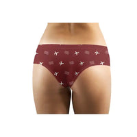 Thumbnail for Córdoba Ambrosio Taravella International Airport (COR) Women Panties - Pattern - Dark Red - Back