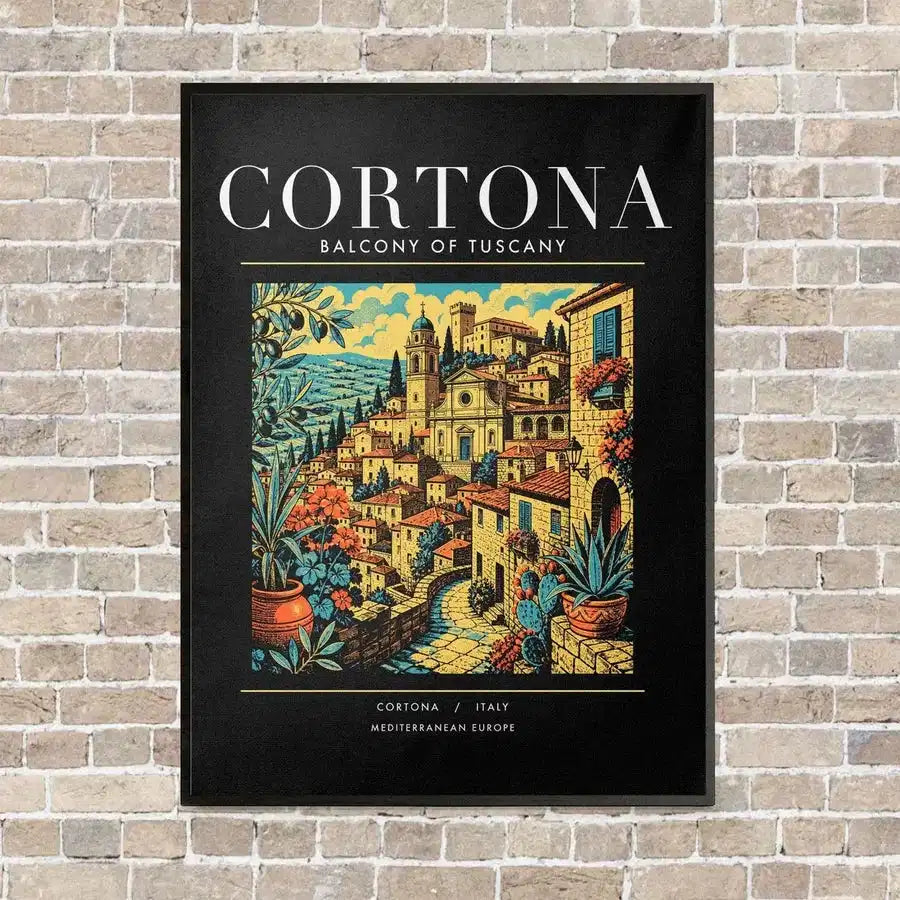 CORTONA - Poster - Canvas Framed - Black