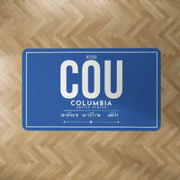 Thumbnail for Columbia Regional Airport (COU) Carpets - Carpet Rectangle - ID Tag - Blue V2