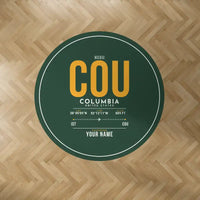 Thumbnail for Columbia Regional Airport (COU) Carpets - Carpet Round - ID Tag + Name - Dark Green V2