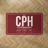 Thumbnail for Copenhagen Airport Kastrup (CPH) Carpets - Carpet Rectangle - ID Tag - Dark Red V2