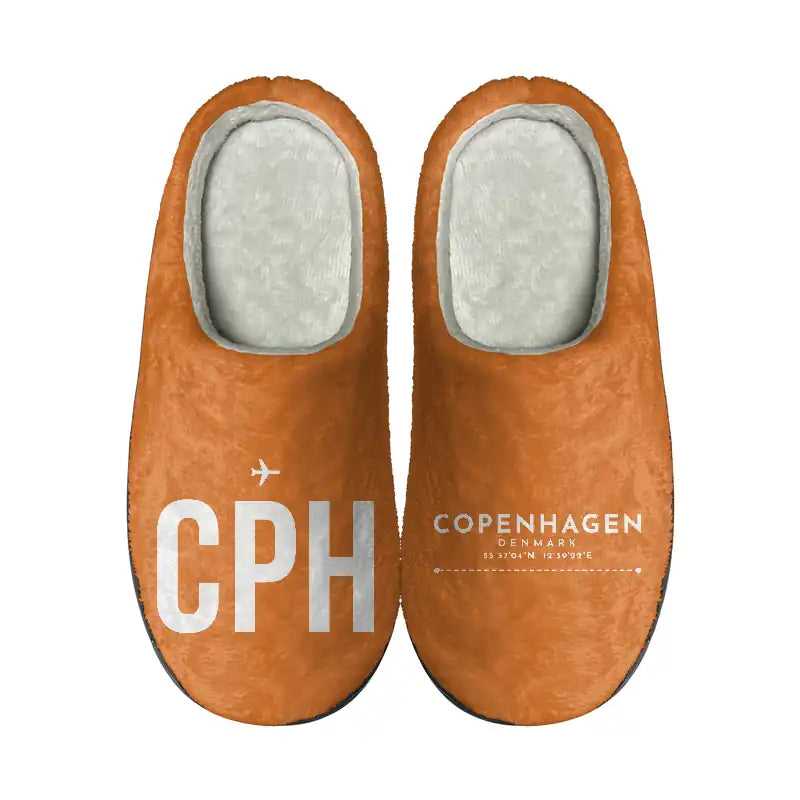 Copenhagen Airport Kastrup (CPH) Slippers & Flip Flops - Slippers - Cotton - Code - Different - Orange