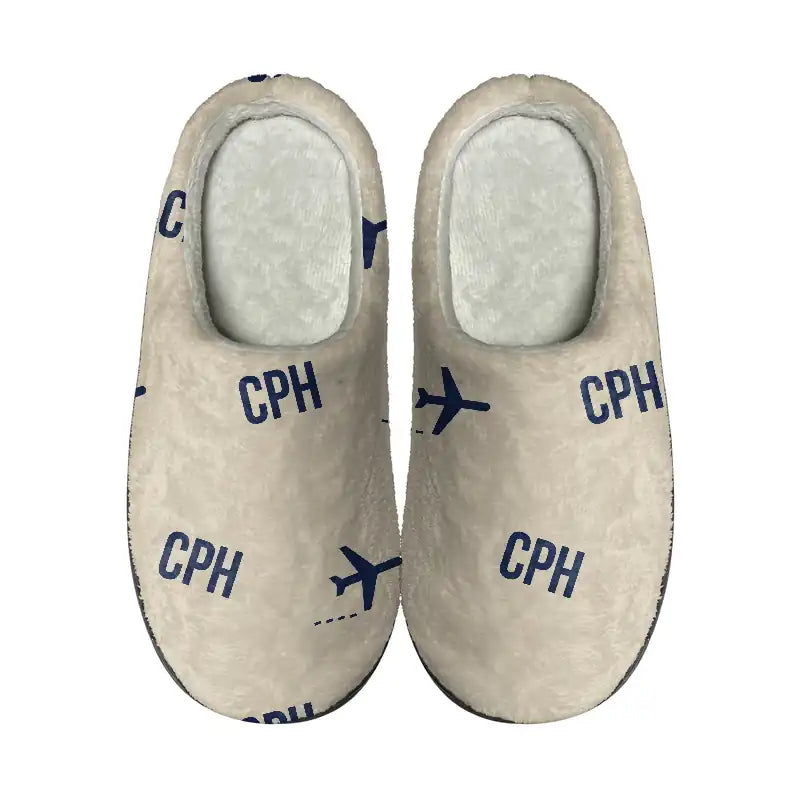 Copenhagen Airport Kastrup (CPH) Slippers & Flip Flops - Slippers - Cotton - Pattern - Beige