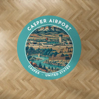 Thumbnail for Casper–Natrona County International Airport (CPR) Carpets - Carpet Round - Badge - Turquoise V2