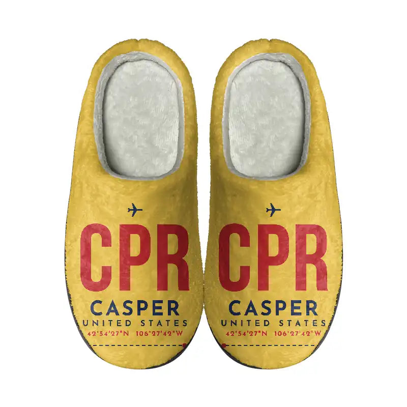 Casper–Natrona County International Airport (CPR) Slippers & Flip Flops - Slippers - Cotton - Code - Same - Yellow