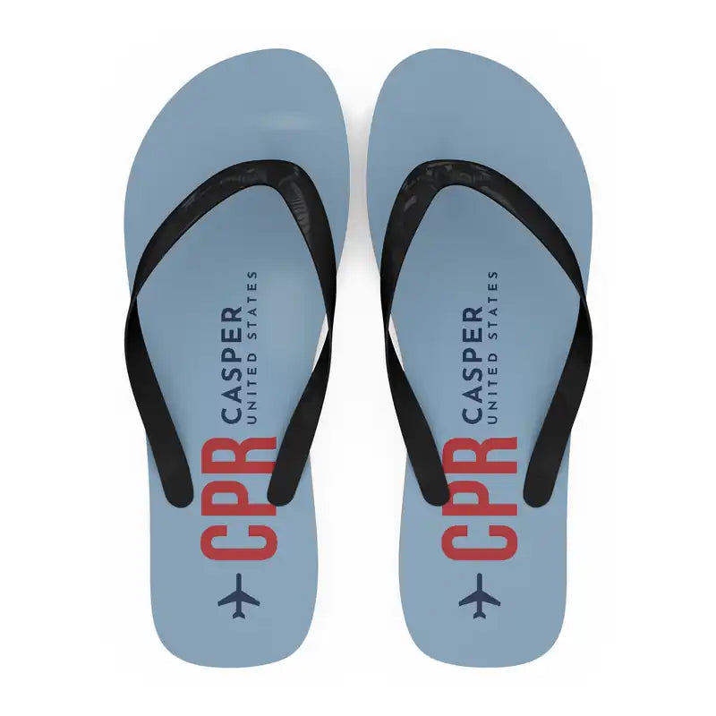 Casper–Natrona County International Airport (CPR) Slippers & Flip Flops - Slippers - Flip Flops - Code - Light Blue