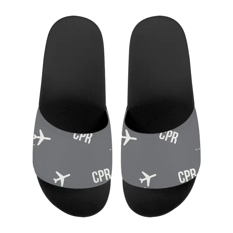Casper–Natrona County International Airport (CPR) Slippers & Flip Flops - Slippers - Sport - Pattern - Gray