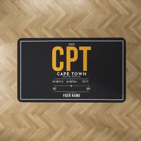 Thumbnail for Cape Town International Airport (CPT) Carpets - Carpet Rectangle - ID Tag + Name - Black V2