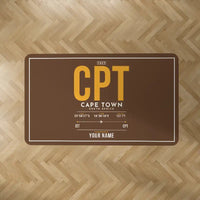 Thumbnail for Cape Town International Airport (CPT) Carpets - Carpet Rectangle - ID Tag + Name - Brown V2