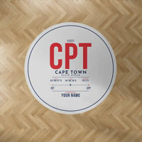 Thumbnail for Cape Town International Airport (CPT) Carpets - Carpet Round - ID Tag + Name - Light Gray V2