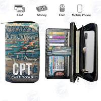 Thumbnail for Cape Town International Airport (CPT) Leather Wallets - Zip Long Wallet - Scene