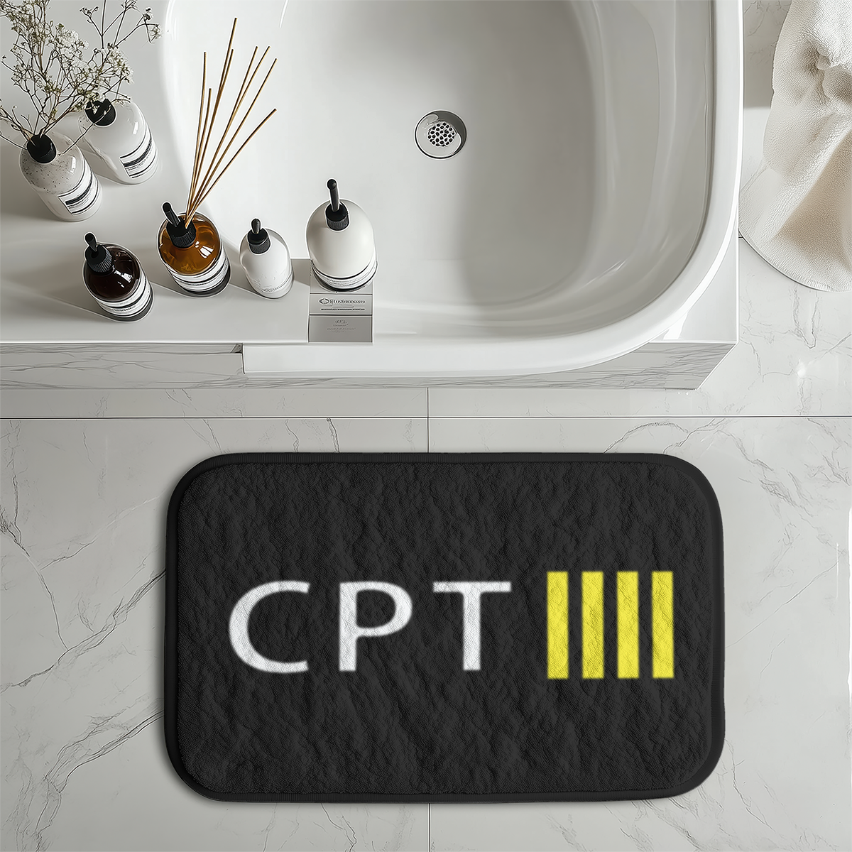 CPT & 4 Lines Designed Bath Mats
