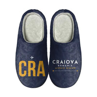 Thumbnail for Craiova International Airport (CRA) Slippers & Flip Flops - Slippers - Cotton - Code - Different - Navy Blue