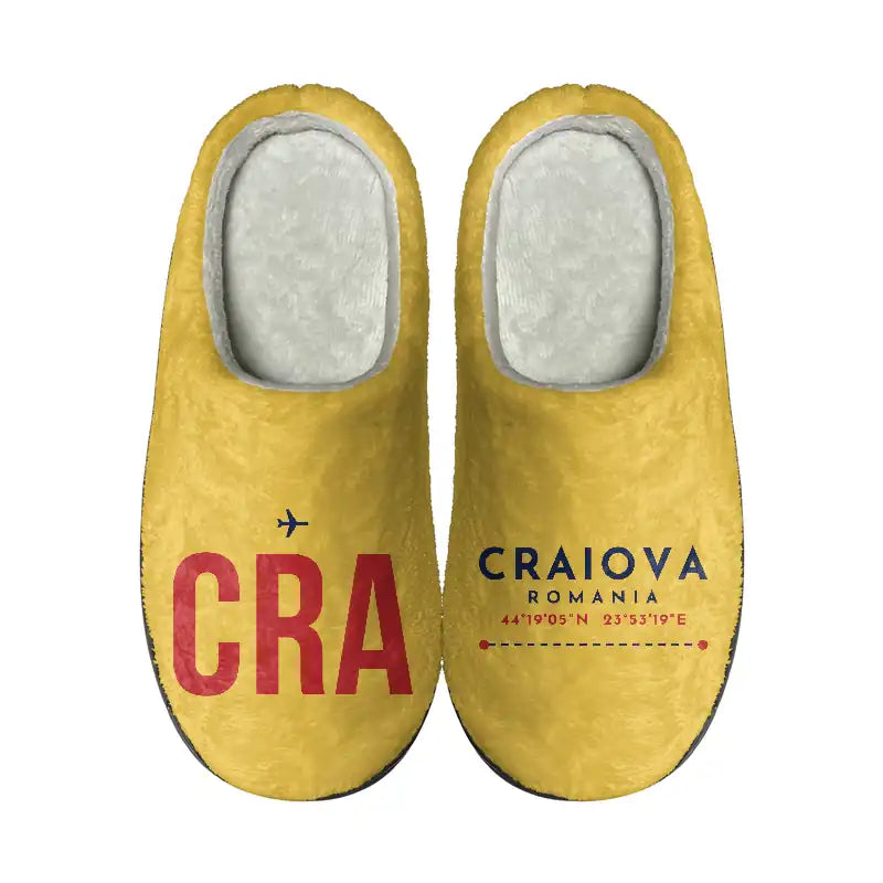 Craiova International Airport (CRA) Slippers & Flip Flops - Slippers - Cotton - Code - Different - Yellow