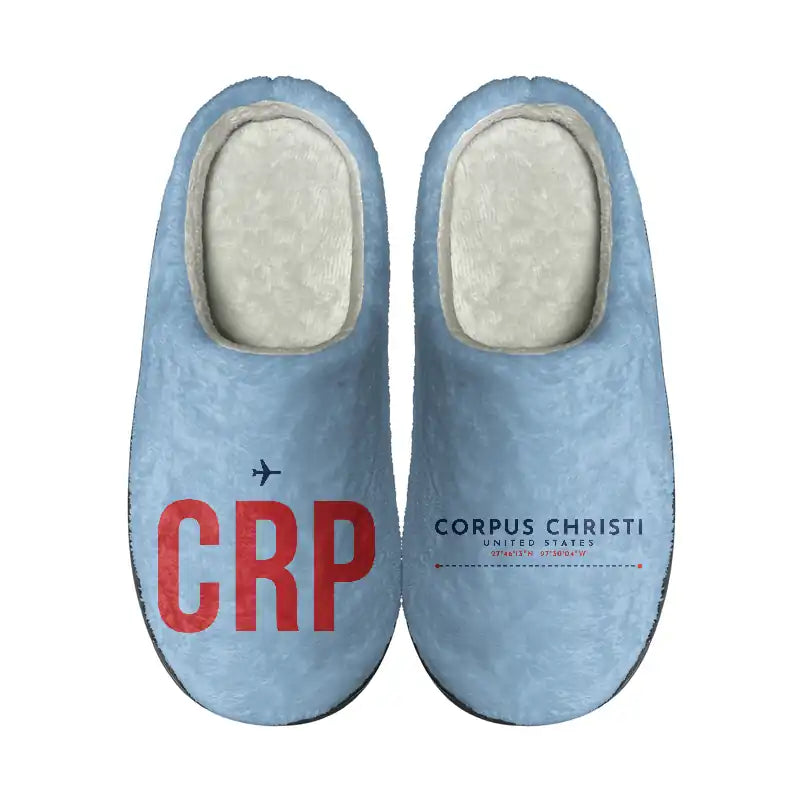 Corpus Christi International Airport (CRP) Slippers & Flip Flops - Slippers - Cotton - Code - Different - Light Blue