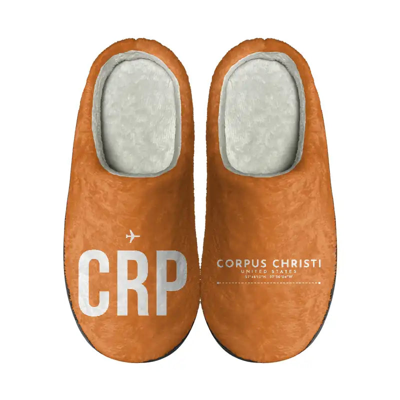 Corpus Christi International Airport (CRP) Slippers & Flip Flops - Slippers - Cotton - Code - Different - Orange