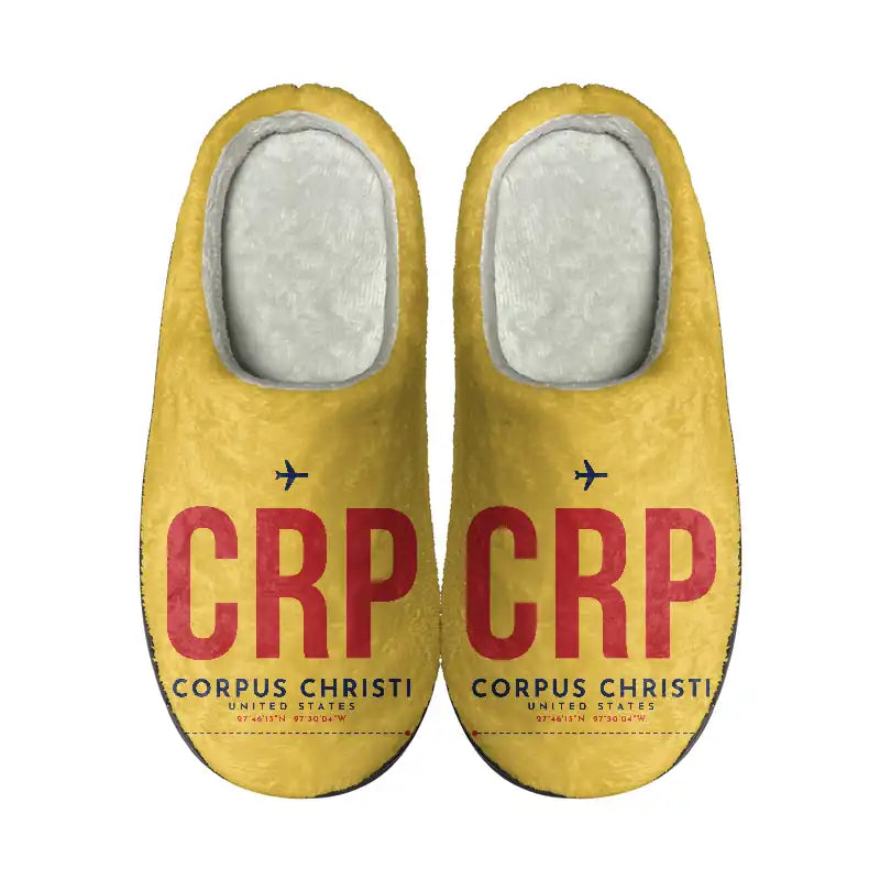 Corpus Christi International Airport (CRP) Slippers & Flip Flops - Slippers - Cotton - Code - Same - Yellow