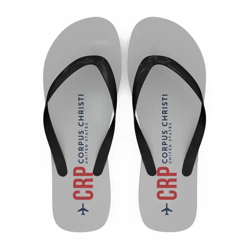 Corpus Christi International Airport (CRP) Slippers & Flip Flops - Slippers - Flip Flops - Code - Light Gray