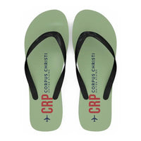 Thumbnail for Corpus Christi International Airport (CRP) Slippers & Flip Flops - Slippers - Flip Flops - Code - Light Green