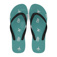 Thumbnail for Corpus Christi International Airport (CRP) Slippers & Flip Flops - Slippers - Flip Flops - Pattern - Turquoise
