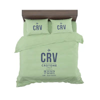Thumbnail for Crotone Airport (CRV) Bedding Sets & Blankets - Bedding Set - ID Tag - Light Green