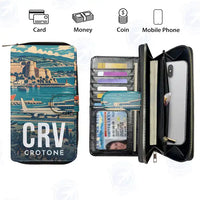 Thumbnail for Crotone Airport (CRV) Leather Wallets - Zip Long Wallet - Scene