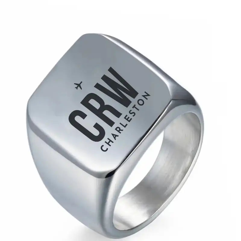 Yeager Airport (CRW) Rings - Ring - Silver