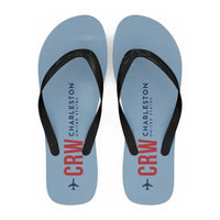 Thumbnail for Yeager Airport (CRW) Slippers & Flip Flops - Slippers - Flip Flops - Code - Light Blue