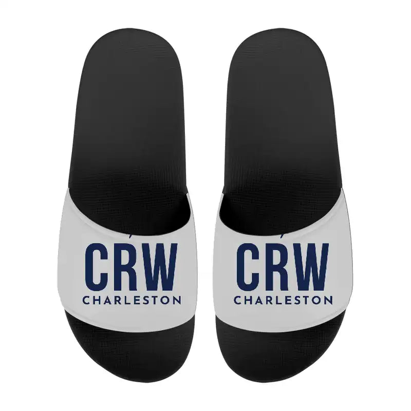 Yeager Airport (CRW) Slippers & Flip Flops - Slippers - Sport - Code - Light Gray
