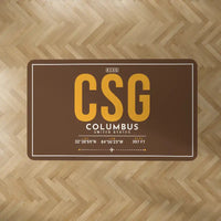 Thumbnail for Columbus Airport (CSG) Carpets - Carpet Rectangle - ID Tag - Brown V2