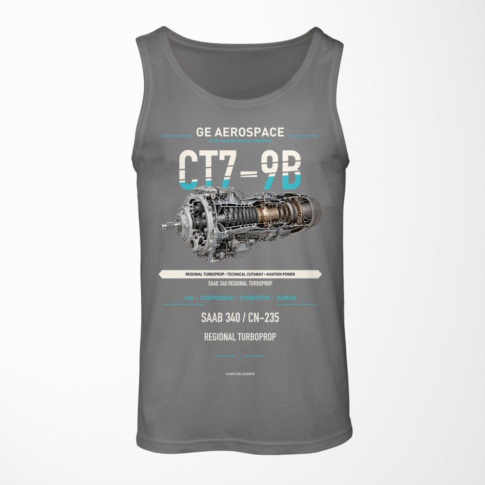 CT7-9B design on gray tank top