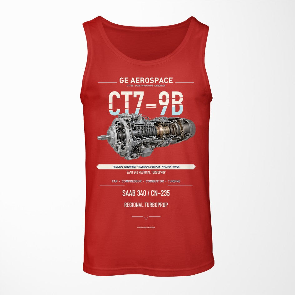 CT7-9B design on red tank top