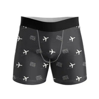 Thumbnail for Catania-Fontanarossa Airport (CTA) Men Boxers - Pattern - Black
