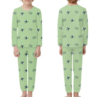 Thumbnail for Rafael Nunez International Airport (CTG) Pajamas - Children Pajamas - Light Green