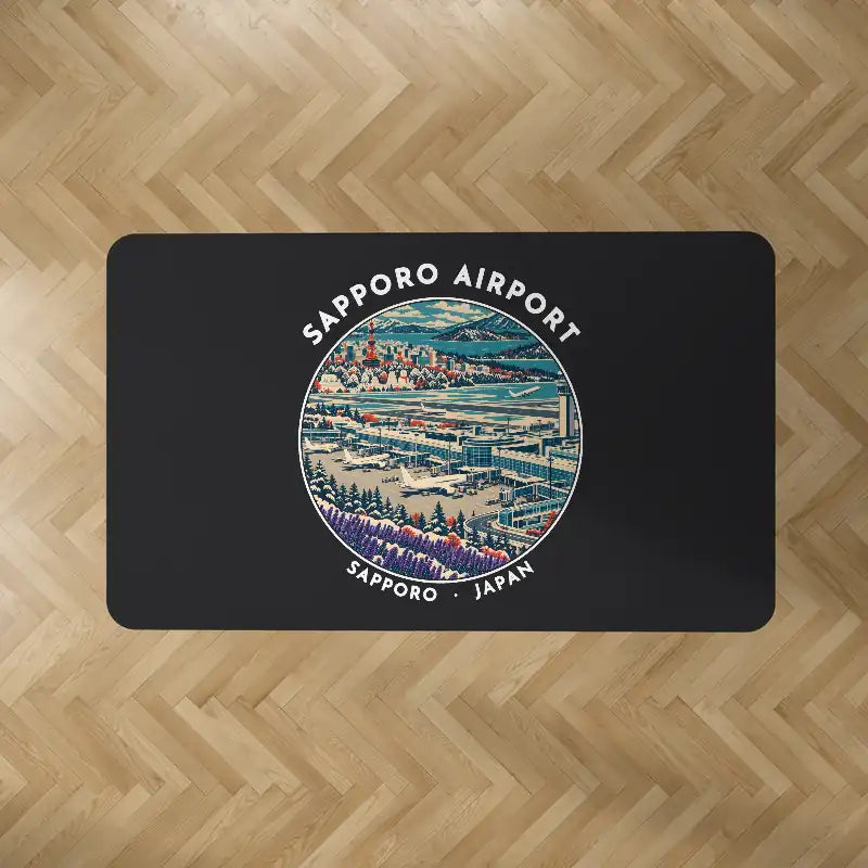 New Chitose Airport Sapporo (CTS) Carpets - Carpet Rectangle - Badge - Black V2