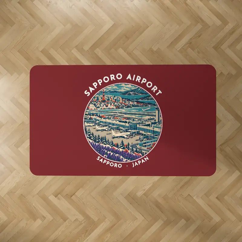 New Chitose Airport Sapporo (CTS) Carpets - Carpet Rectangle - Badge - Dark Red V2