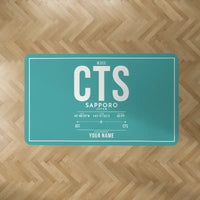 Thumbnail for New Chitose Airport Sapporo (CTS) Carpets - Carpet Rectangle - ID Tag + Name - Turquoise V2