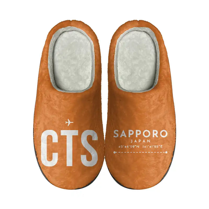 New Chitose Airport Sapporo (CTS) Slippers & Flip Flops - Slippers - Cotton - Code - Different - Orange