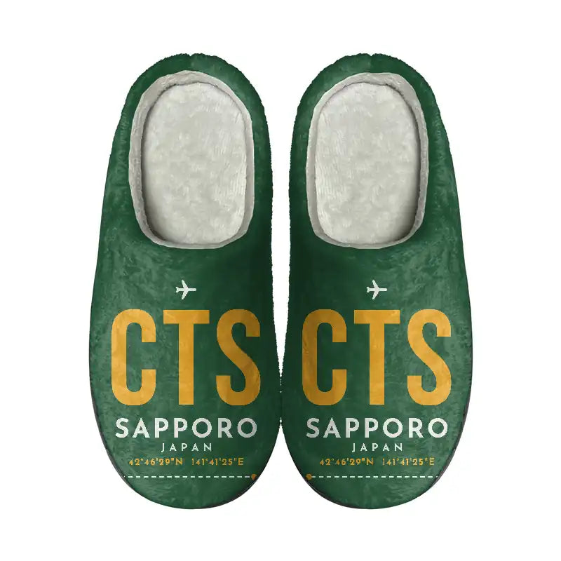 New Chitose Airport Sapporo (CTS) Slippers & Flip Flops - Slippers - Cotton - Code - Same - Green
