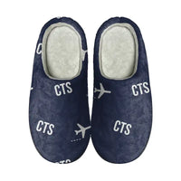 Thumbnail for New Chitose Airport Sapporo (CTS) Slippers & Flip Flops - Slippers - Cotton - Pattern - Navy Blue