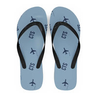 Thumbnail for New Chitose Airport Sapporo (CTS) Slippers & Flip Flops - Slippers - Flip Flops - Pattern - Light Blue
