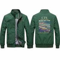 Thumbnail for New Chitose Airport Sapporo (CTS) Stylish Jackets - Stand Collar - Poster - Green