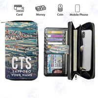 Thumbnail for New Chitose Airport Sapporo (CTS) Leather Wallets - Zip Long Wallet - Scene + Name