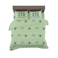 Thumbnail for Chengdu Shuangliu International Airport (CTU) Bedding Sets & Blankets - Bedding Set - Pattern - Light Green
