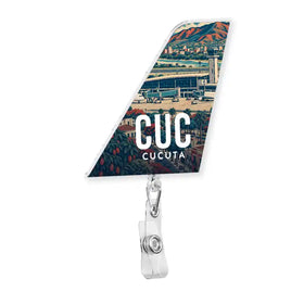 Camilo Daza International Airport (CUC) Tail Shape Retractable ID Card Badge