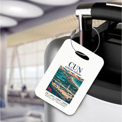 CUN - Poster - Luggage Tag - White