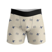 Thumbnail for Chihuahua International Airport (CUU) Men Boxers - Pattern - Beige