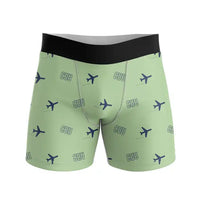 Thumbnail for Chihuahua International Airport (CUU) Men Boxers - Pattern - Light Green