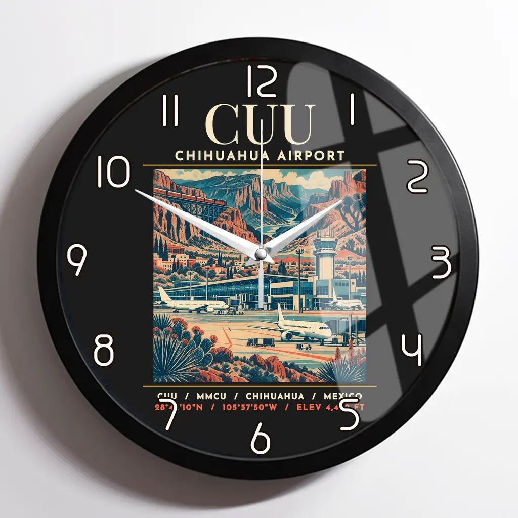 CUU - Poster - Wall Clock Framed - Black