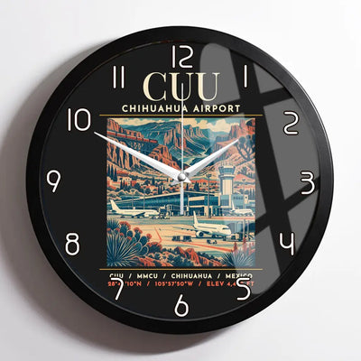 CUU - Poster - Wall Clock Framed - Black